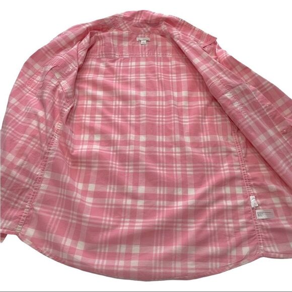 GAP Pink Plaid Button Down Long Sleeve Top Sz S - Picture 8 of 15